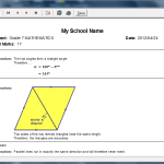 School Worksheets Memorandum